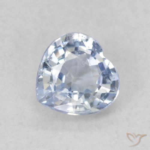 0.47ct Naturel Bleu violacé léger Saphir, Cœur, VS