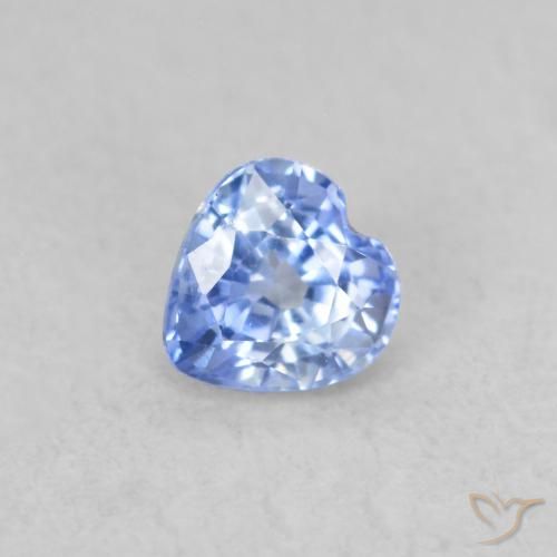 0.39ct Naturel Bleu violet clair Saphir, Cœur, VS