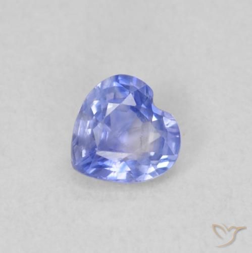 0.31ct Naturel Violet Bleu Saphir, Cœur, VS