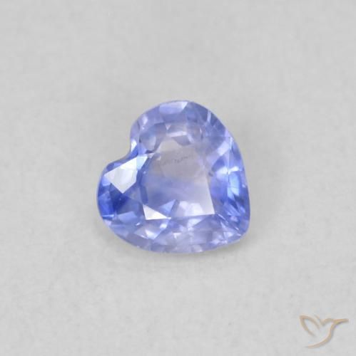 Saphir Violet Bleu naturelle Cœur, 0.31 ct, VS