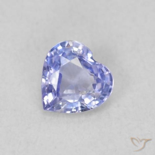 0.41ct Naturel Bleu pastel Saphir, Cœur, VS