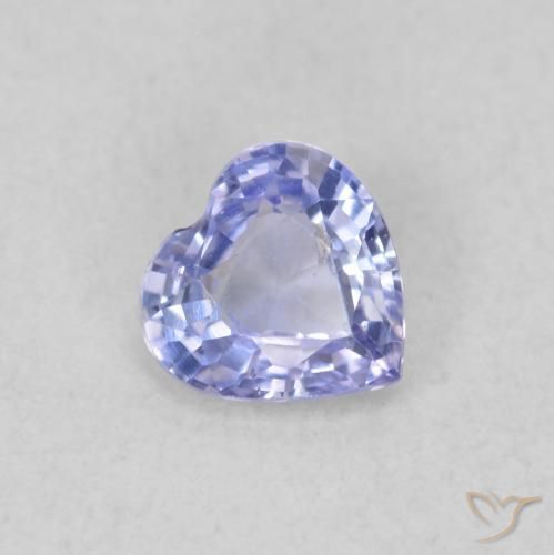 Saphir Bleu pastel naturelle Cœur, 0.41 ct, VS