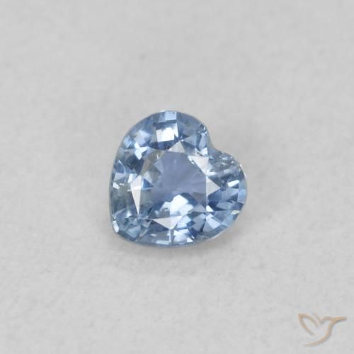 0.28ct Naturel Bleu violacé léger Saphir, Cœur, VS