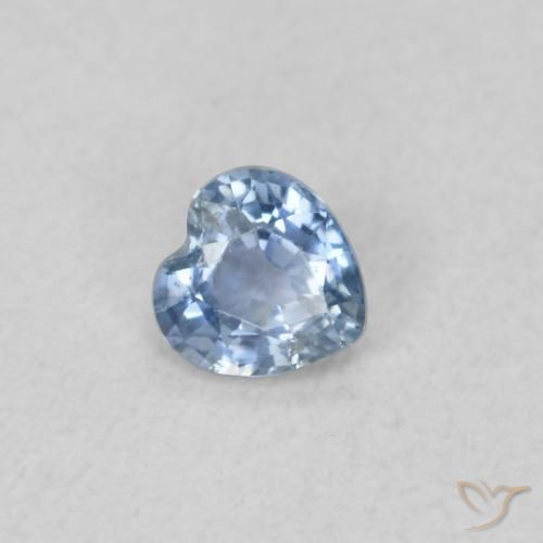 Saphir Bleu violacé léger naturelle Cœur, 0.28 ct, VS