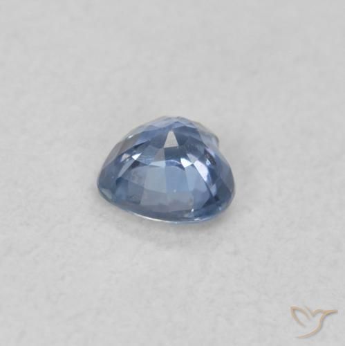 Saphir Bleu violacé léger naturelle Cœur, 0.28 ct, VS