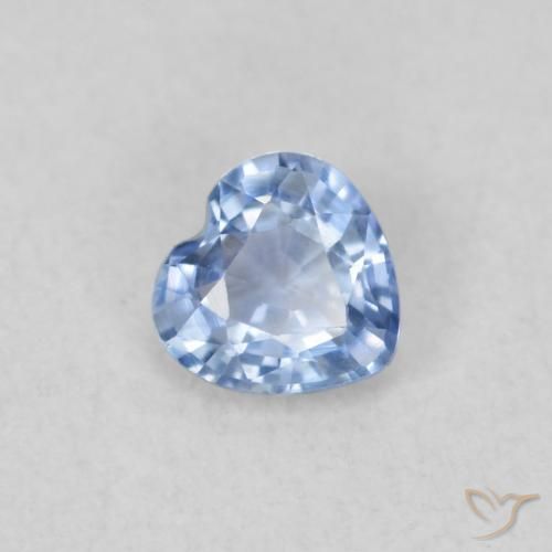 0.36ct Naturel Bleu violet clair Saphir, Cœur, VVS-VS