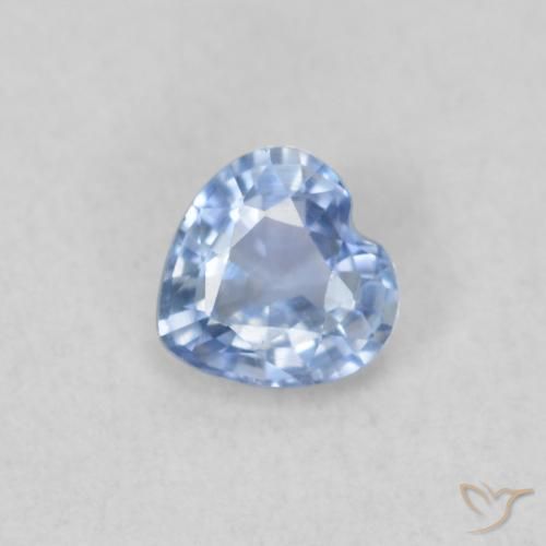 Saphir Bleu violet clair naturelle Cœur, 0.36 ct, VVS-VS