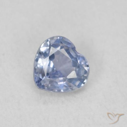 0.39ct Naturel Bleu violacé léger Saphir, Cœur, VVS-VS