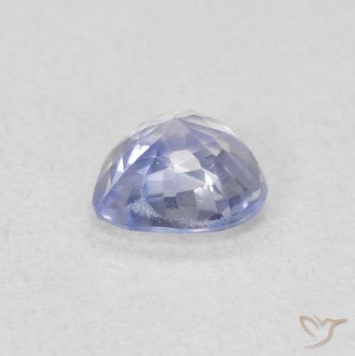 Saphir Bleu pastel naturelle Cœur, 0.48 ct, VS