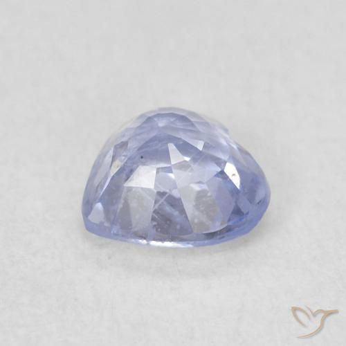 Saphir Bleu violacé léger naturelle Cœur, 0.41 ct, VS