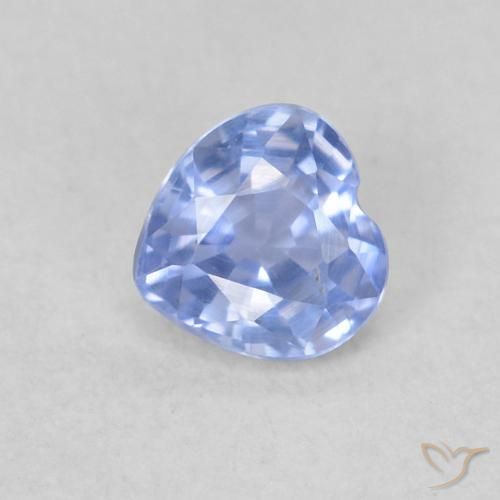 0.37ct Naturel Bleu pastel Saphir, Cœur, VS