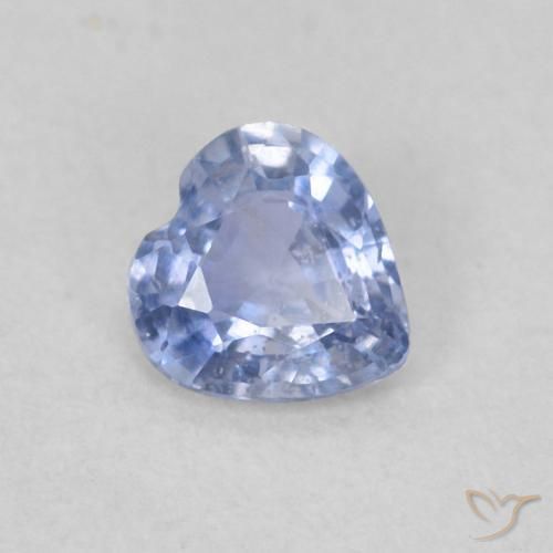0.30ct Naturel Bleu bébé Saphir, Cœur, VS