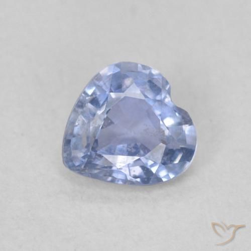 Saphir Bleu bébé naturelle Cœur, 0.30 ct, VS