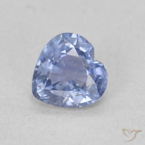 0.37ct Naturel Bleu violet clair Saphir, Cœur, VS