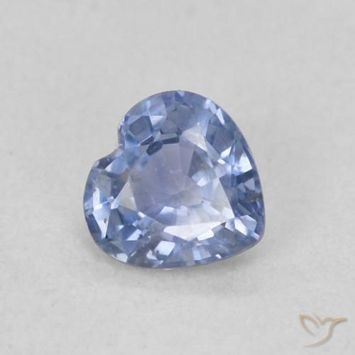 Saphir Bleu violet clair naturelle Cœur, 0.37 ct, VS