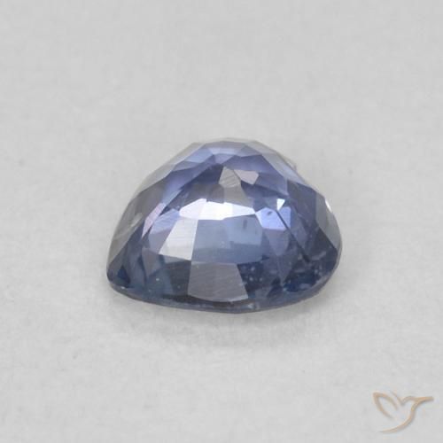 Saphir Bleu violet clair naturelle Cœur, 0.37 ct, VS