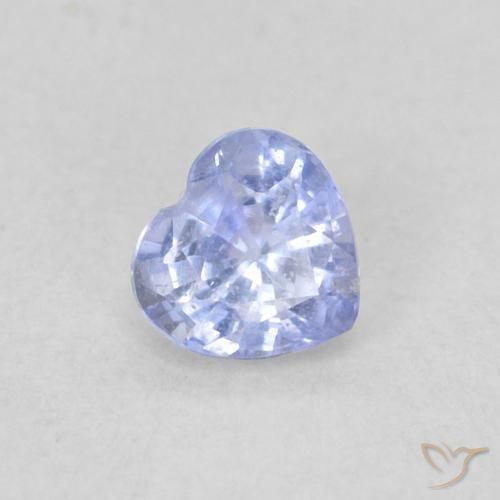 0.30ct Naturel Bleu violet clair Saphir, Cœur, VS