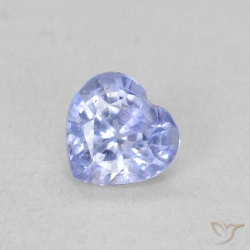 Saphir Bleu violet clair naturelle Cœur, 0.30 ct, VS