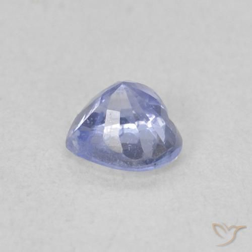 Saphir Bleu violet clair naturelle Cœur, 0.30 ct, VS
