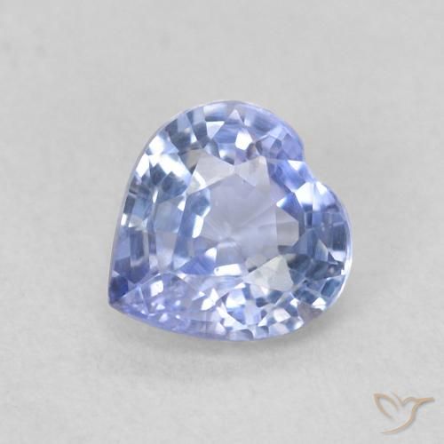 0.43ct Naturel Bleu violacé léger Saphir, Cœur, VS