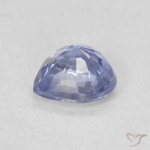 Saphir Bleu violacé léger naturelle Cœur, 0.43 ct, VS