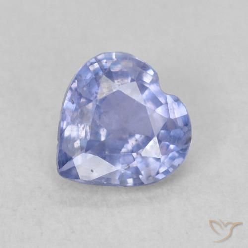 0.42ct Naturel Bleu clair Saphir, Cœur, VS