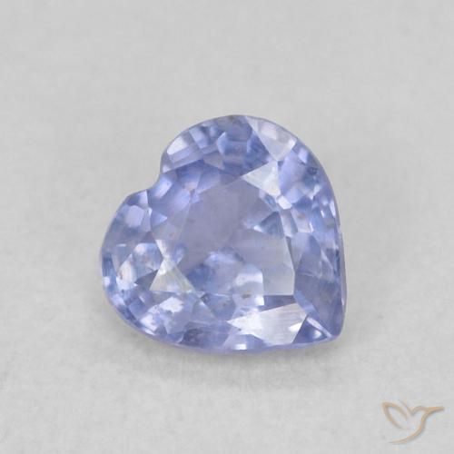 Saphir Bleu clair naturelle Cœur, 0.42 ct, VS