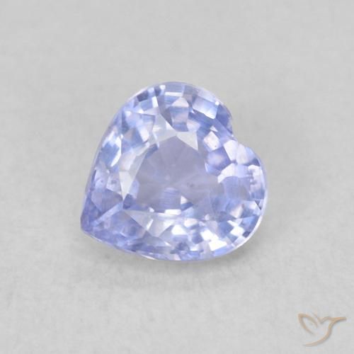 0.39ct Naturel Bleu clair Saphir, Cœur, VS