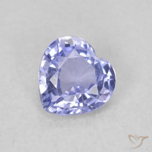 0.34ct Naturel Bleu clair Saphir, Cœur, VS