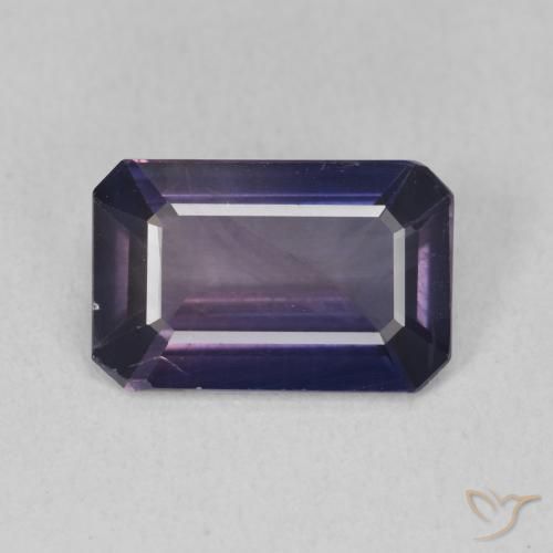 3.22ct Naturel Bleu minuit Saphir, Taille émeraude, VS