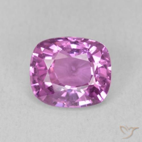 1.68ct Naturel Violet Rosâtre Saphir, Coussin, VS