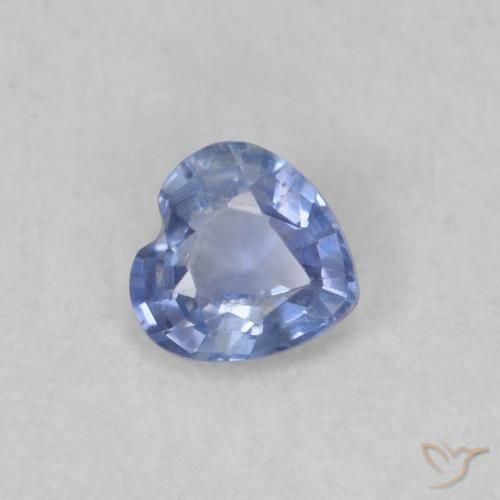 0.31ct Naturel Bleu bébé Saphir, Cœur, VS, Photo A