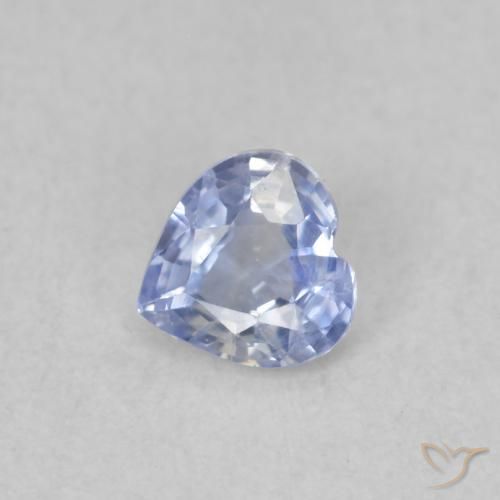 Saphir Bleu pastel naturelle Cœur, 0.31 ct, VS