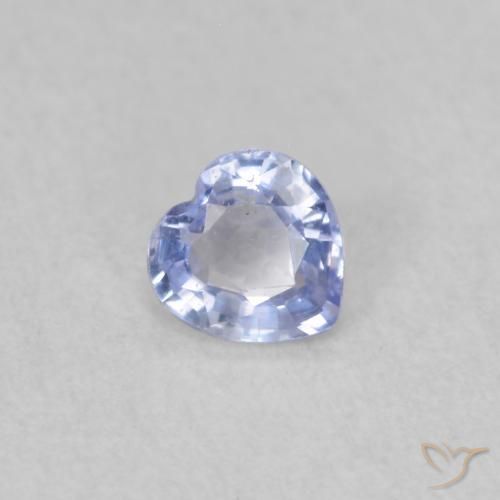Saphir Bleu pastel naturelle Cœur, 0.25 ct, VS