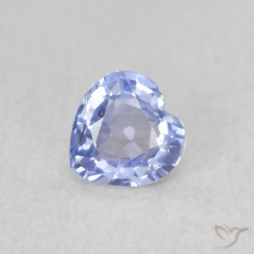 0.37ct Naturel Bleu pastel Saphir, Cœur, VS, Photo A