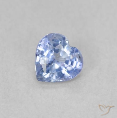 0.34ct Naturel Bleu pastel Saphir, Cœur, VS