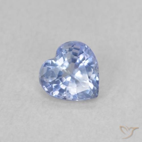 Saphir Bleu pastel naturelle Cœur, 0.34 ct, VS
