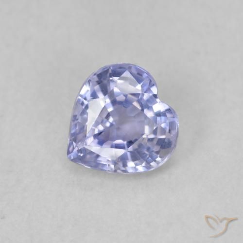 0.44ct Naturel Bleu clair Saphir, Cœur, VS