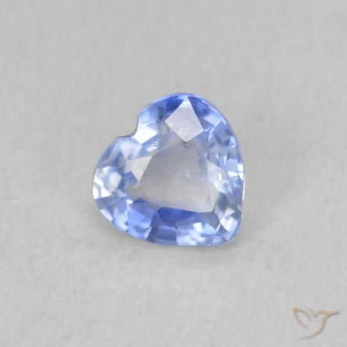 0.35ct Naturel Bleu pastel Saphir, Cœur, VS