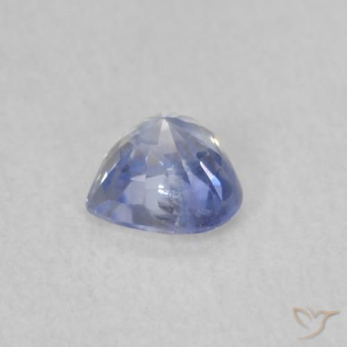 Saphir Blanc bleuâtre naturelle Cœur, 0.42 ct, VS