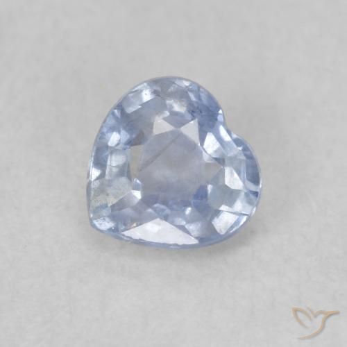 Saphir Bleu très clair naturelle Cœur, 0.50 ct, VS