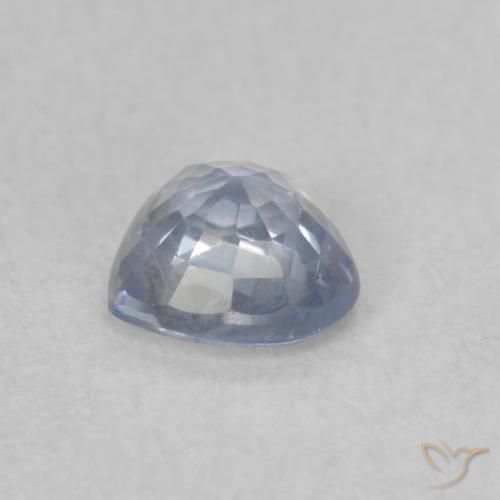 Saphir Bleu très clair naturelle Cœur, 0.50 ct, VS