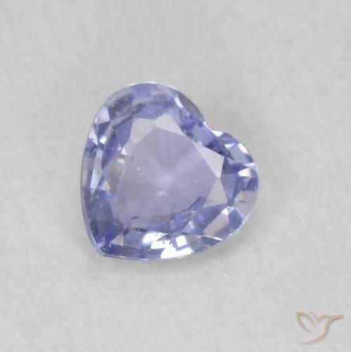 0.37ct Naturel Bleu pastel Saphir, Cœur, VS
