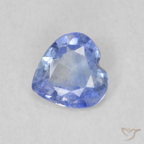 0.32ct Naturel Bleu pastel Saphir, Cœur, VS