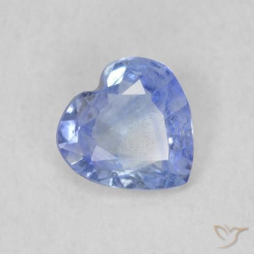 Saphir Bleu pastel naturelle Cœur, 0.32 ct, VS