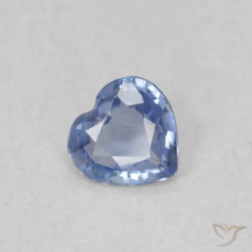 Saphir Bleu violacé léger naturelle Cœur, 0.22 ct, VS