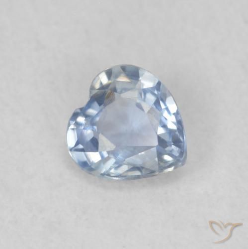 Saphir Bleu clair naturelle Cœur, 0.33 ct, VS