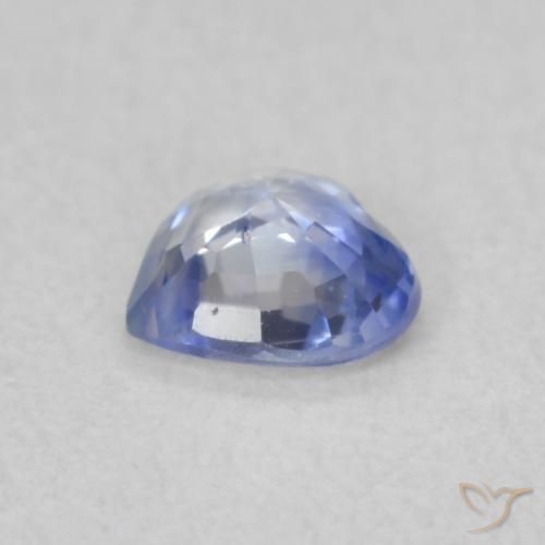 Saphir Bleu pastel naturelle Cœur, 0.38 ct, VS