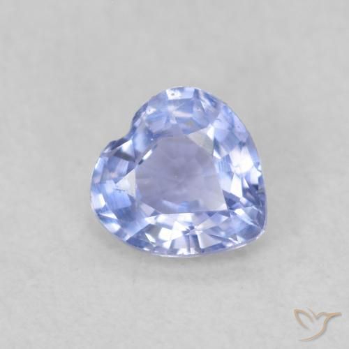0.35ct Naturel Bleu clair Saphir, Cœur, VVS-VS