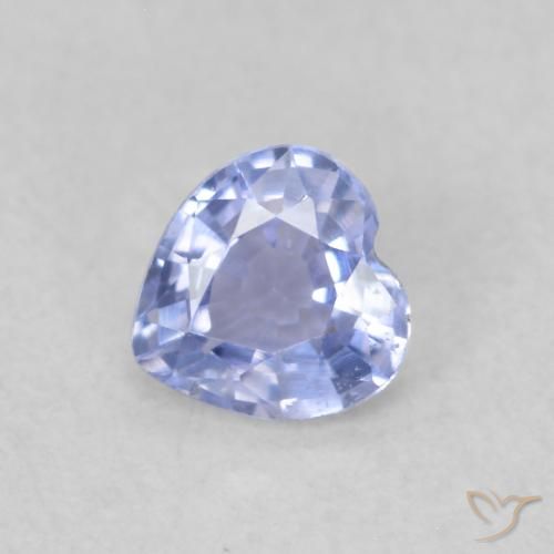 Saphir Bleu clair naturelle Cœur, 0.35 ct, VVS-VS